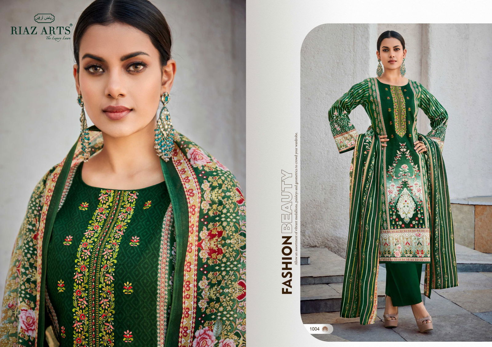 Mahjabeen By Riaz Arts Lawn Digital Printed Dress Material Exporters In India